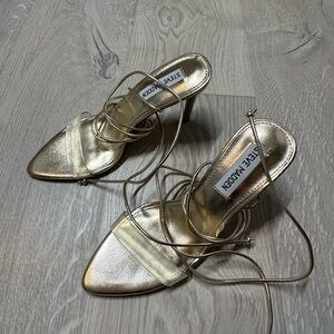 Steve Madden Metallic Gold Strappy Heels